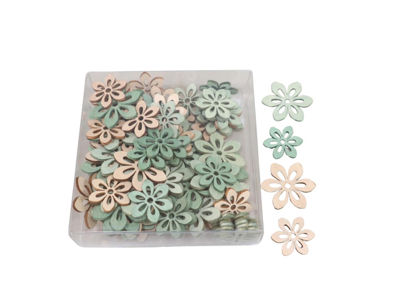 Streuer Blüte Betti sort. 4x3 cm salbei-natur