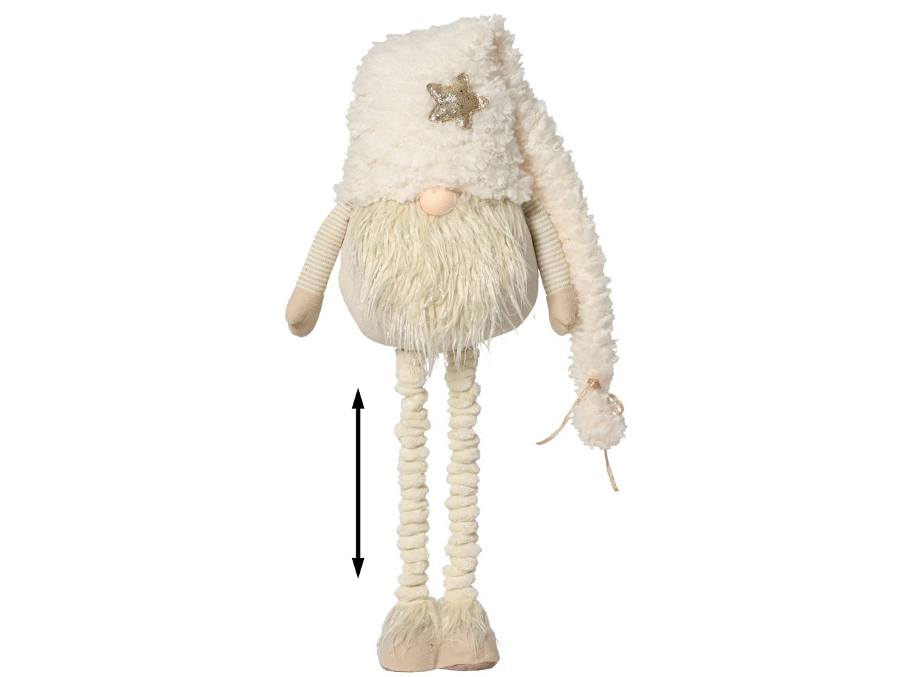 Zwerg stehend m. Ausziehbeinen creme H120cm