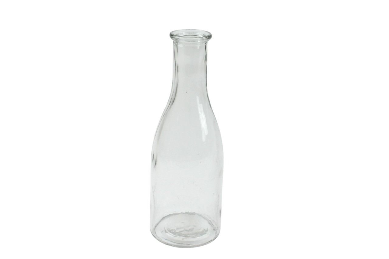 Glasflasche Mina rund glasklar D 3,5/6,5 cm H 18,5 cm