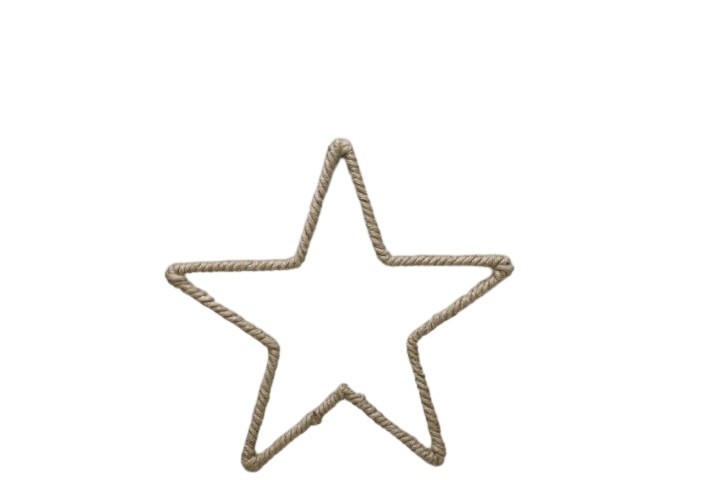 Stern hängend Jute natur D25cm