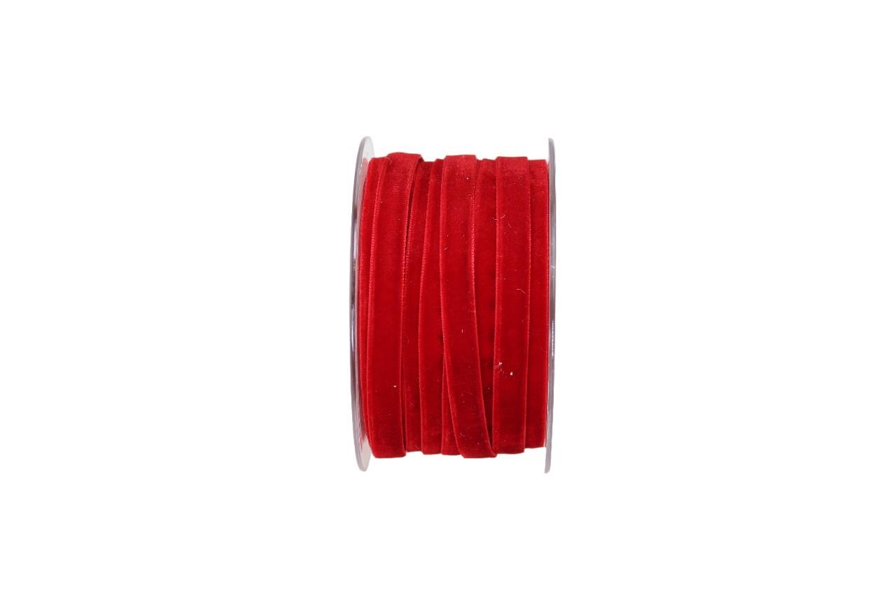 Band Velvet 10 mm 20 Meter rot 300