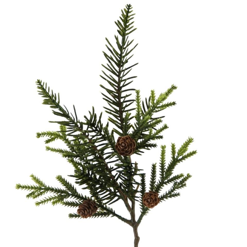 Tannenmix Pick m. Zapfen grün H33cm