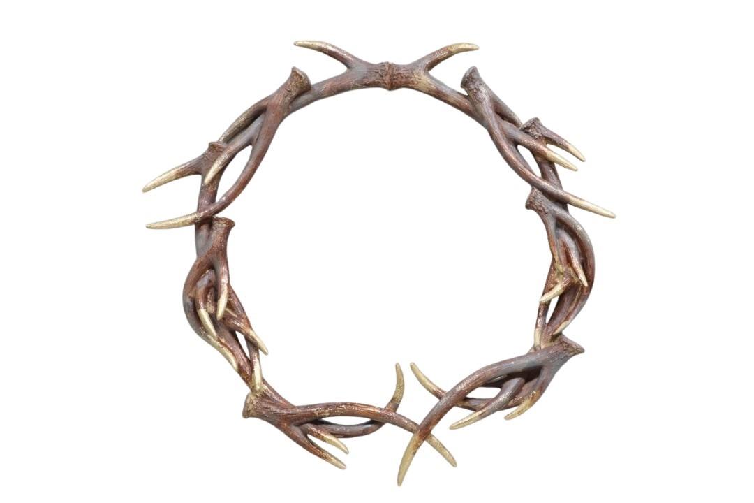 Geweikranz hängend naturbraun Polyresin D50cm NETTO