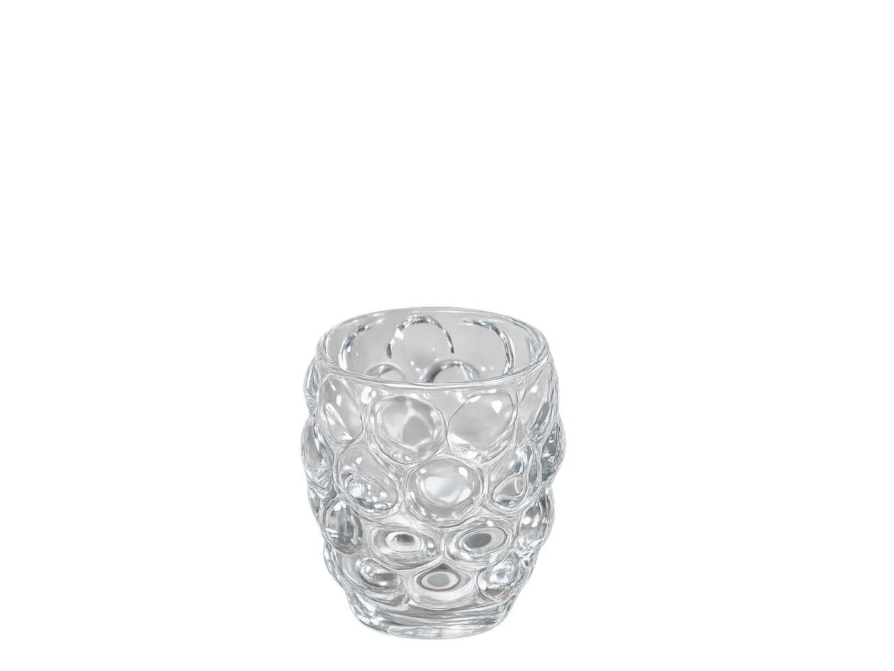 Teelichtglas Bubble Glas klar D7,5xH9cm klar