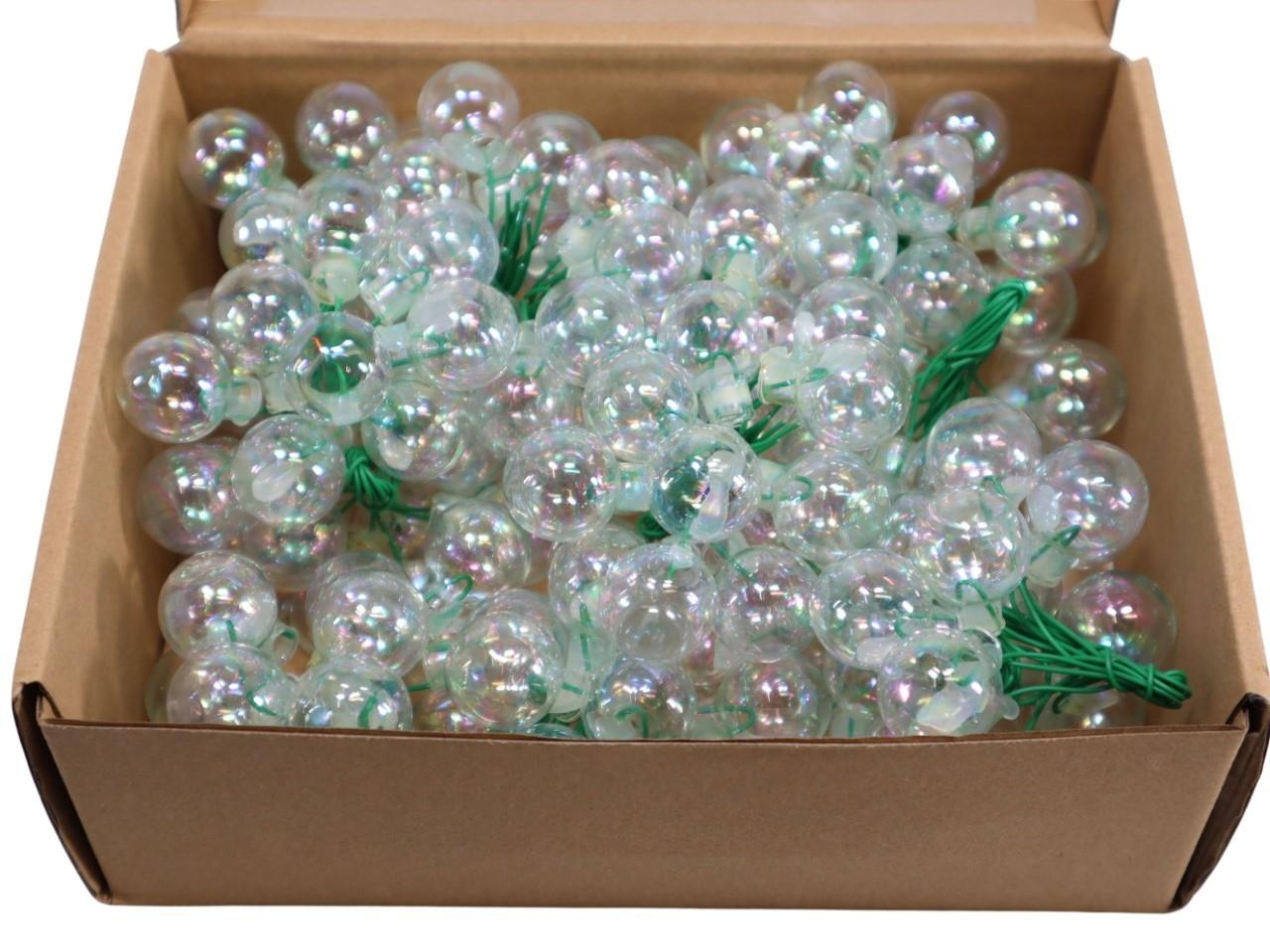 Glaskugel 25 mm a.Draht  144 Stck. irisierend