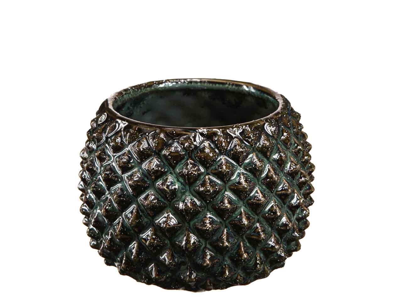 Pflanztopf Ananas Keramik blaugrün D 17 cm