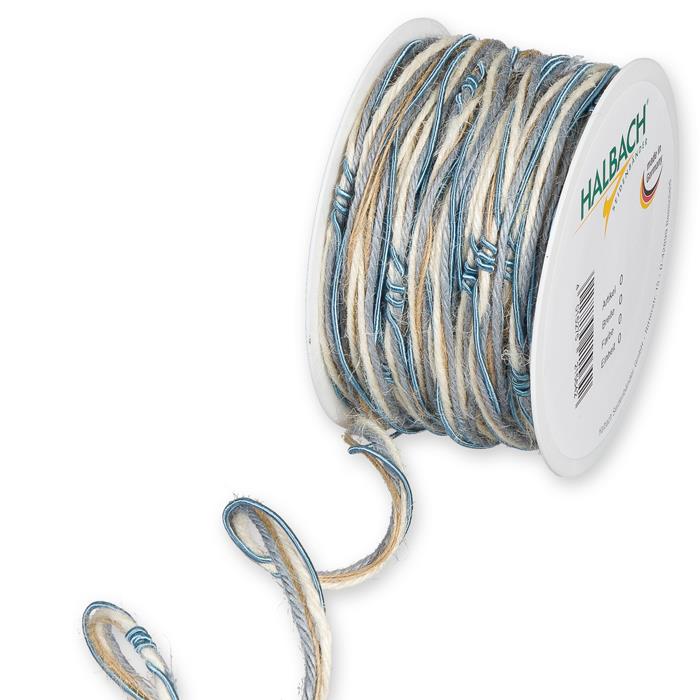 Kordel Materialmix 5 mm 18 Meter hellblau 421