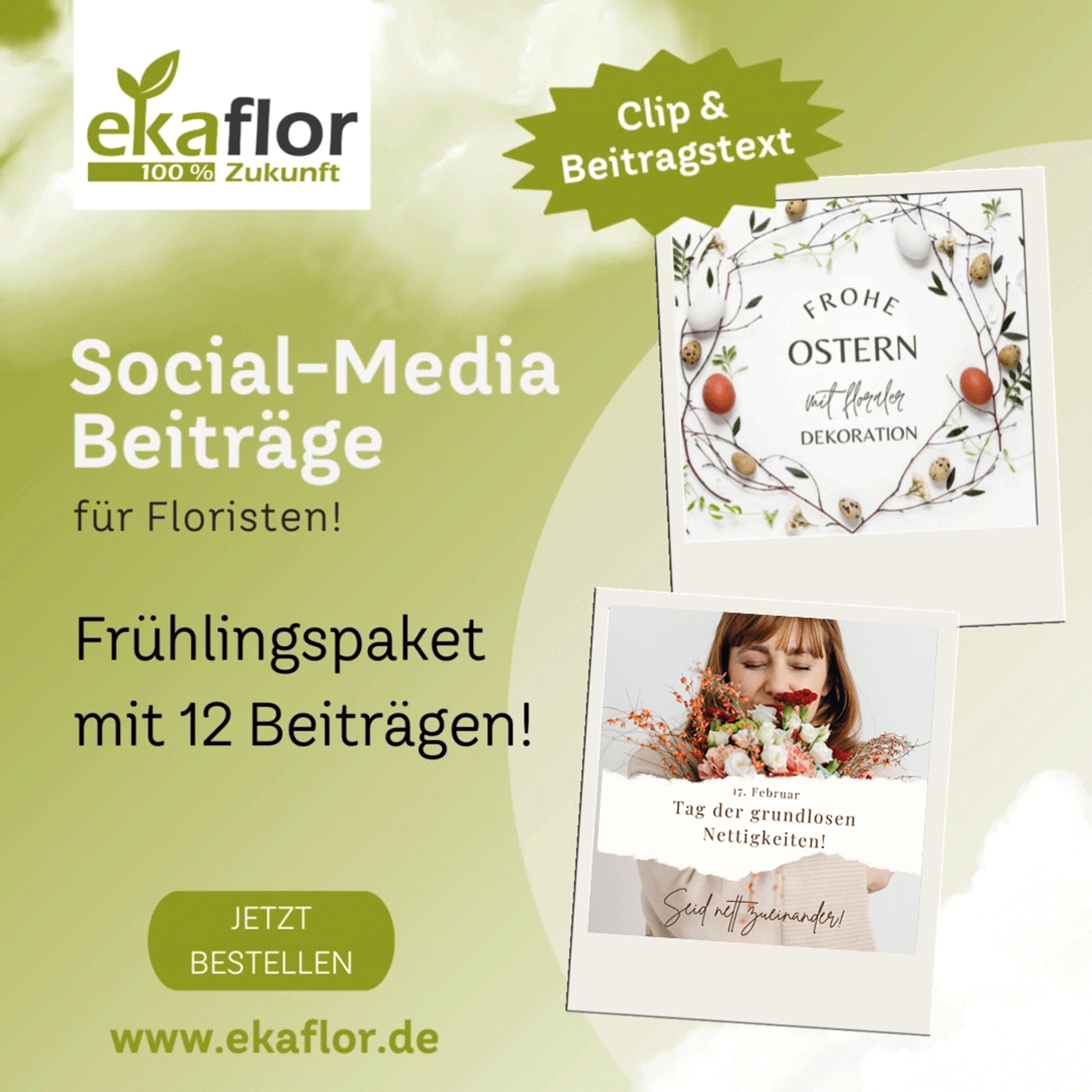 ekaflor Frühlingspaket Social-Media-Kampagnen für Floristen