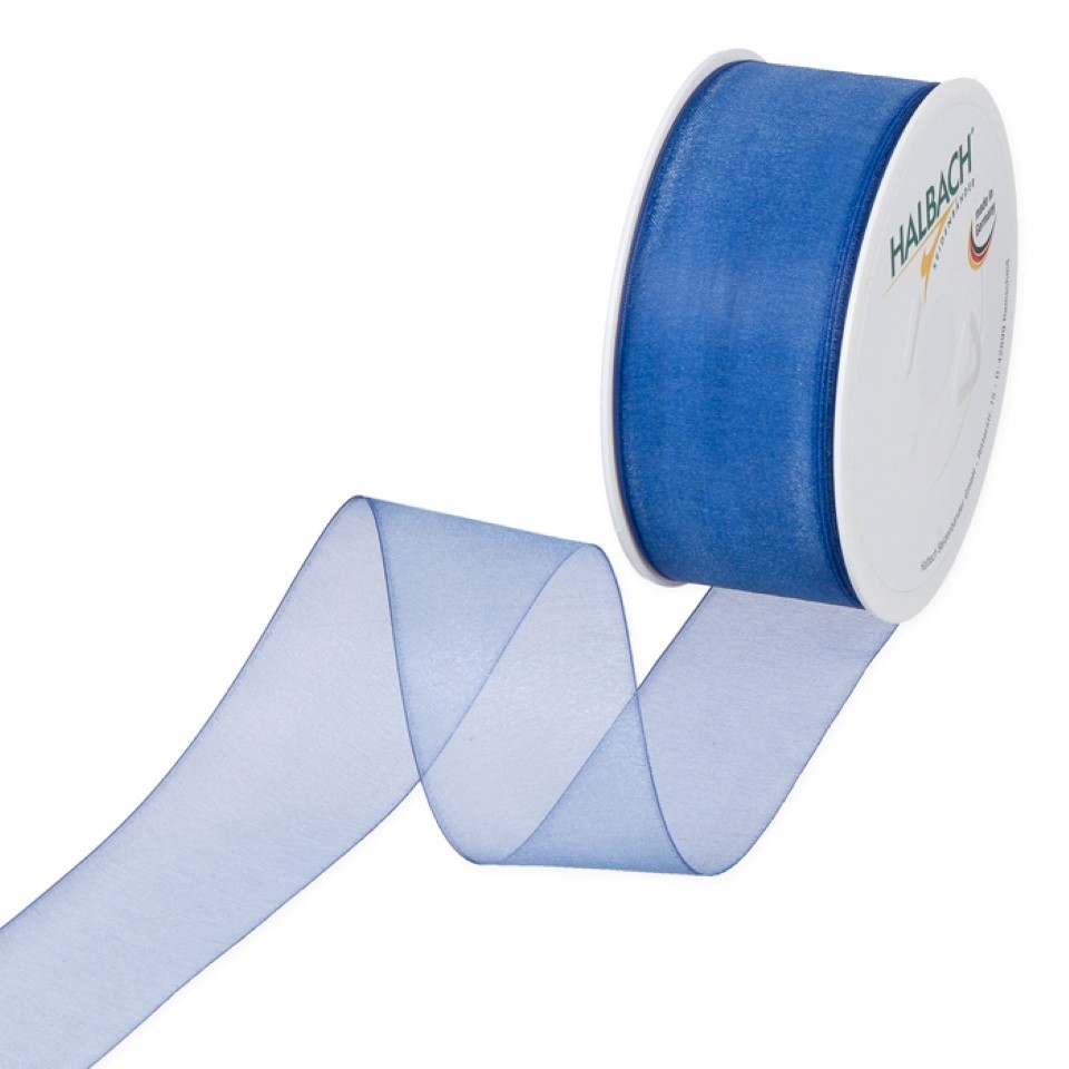 Organza 40mm o.Dr. blau5