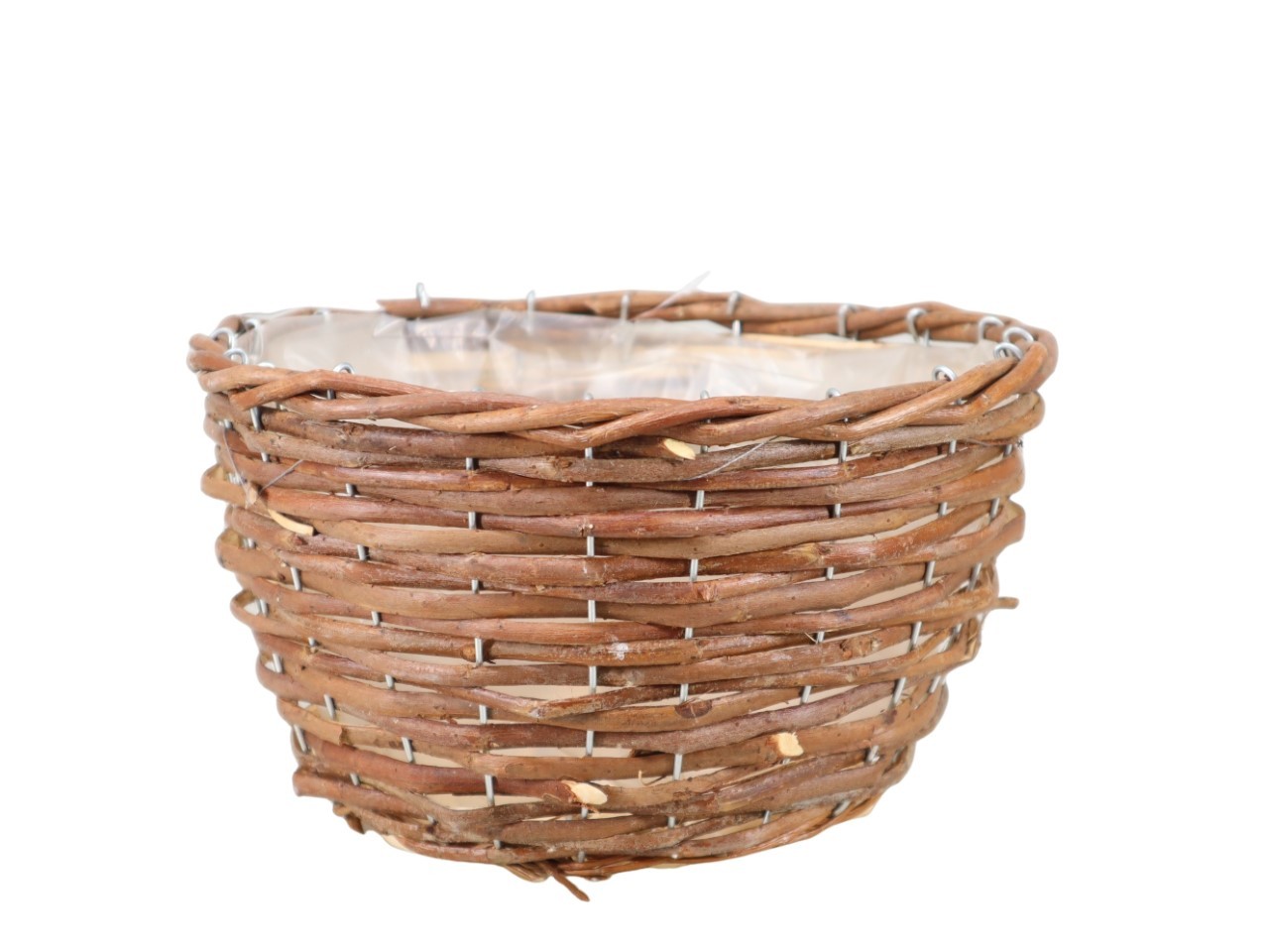 Pflanzkorb Weide rund natur D25xH14cm NETTO