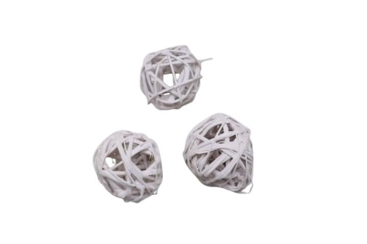 Lataball 4cm whitewashed