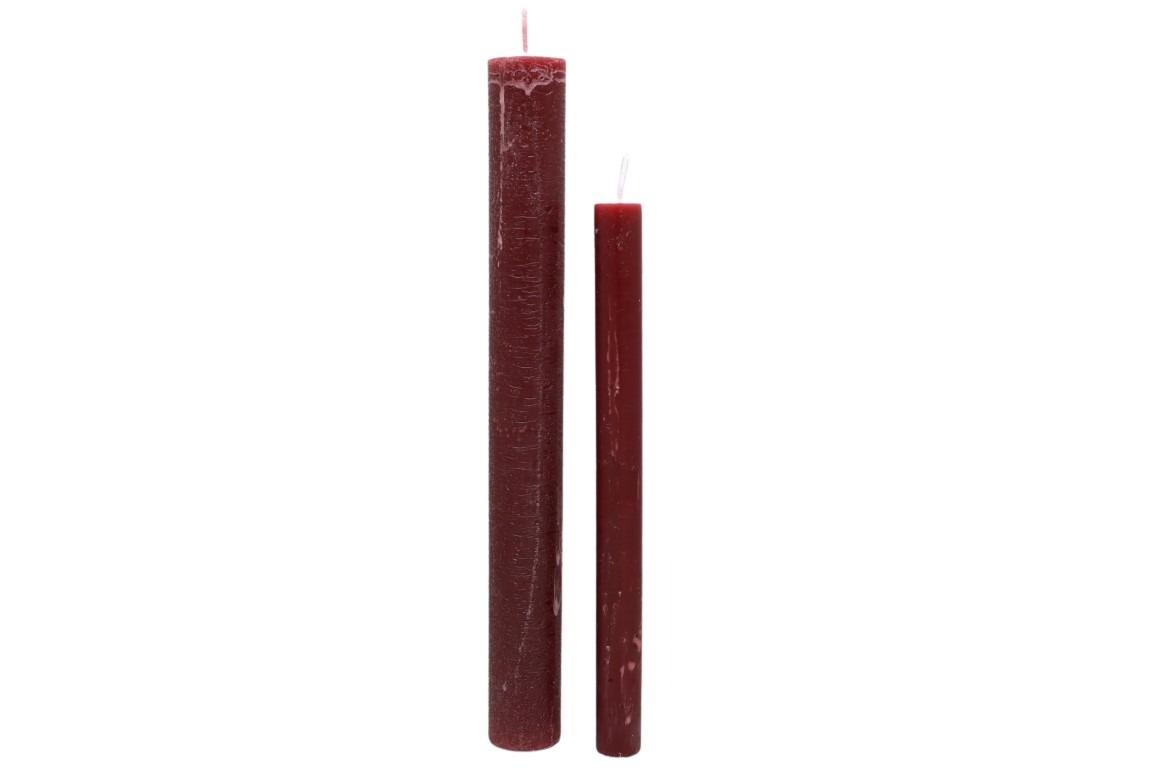 Stabkerze Rustika 300/34mm kaminrot