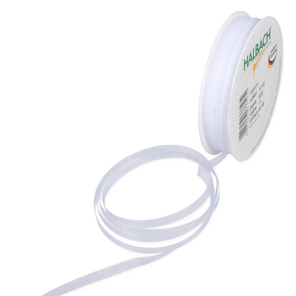 Organza 5mm o.Dr. weiß11