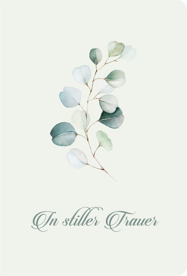Trauerkarten Water In stiller Trauer 11,5x17 cm