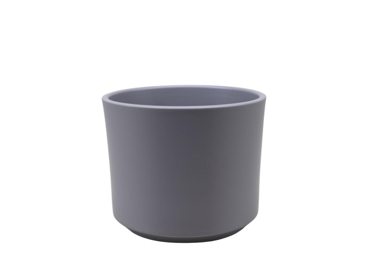 Keramikübertopf Cilindro basaltgrau matt D14cm