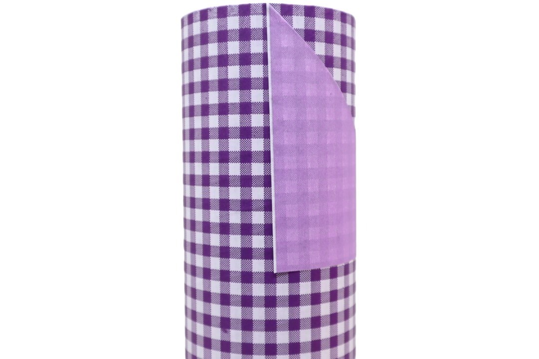 Manschettenpapier 25cm 100lfm Karo lila NETTO