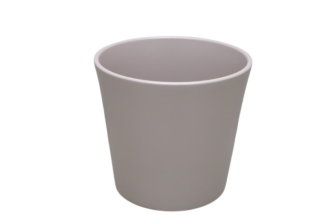 Keramikübertopf Serie 440 12cm taupe matt