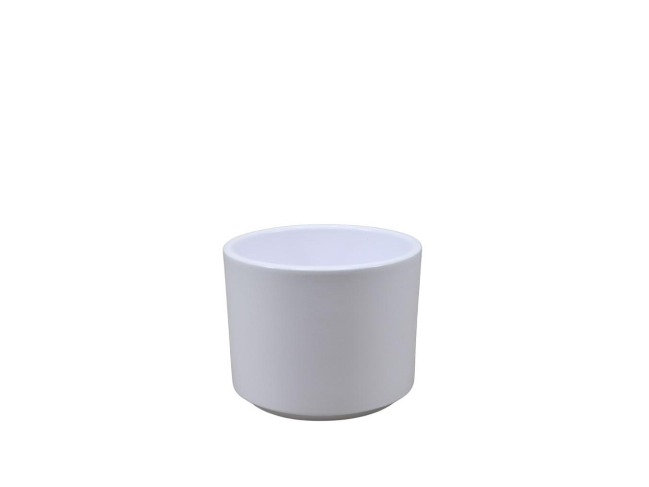 Keramikübertopf Cilindro weiß matt D10cm