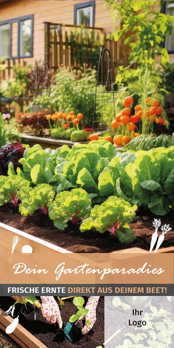 ekaflor Gartenparadies 2025 Roll-up Banner m. Ständer