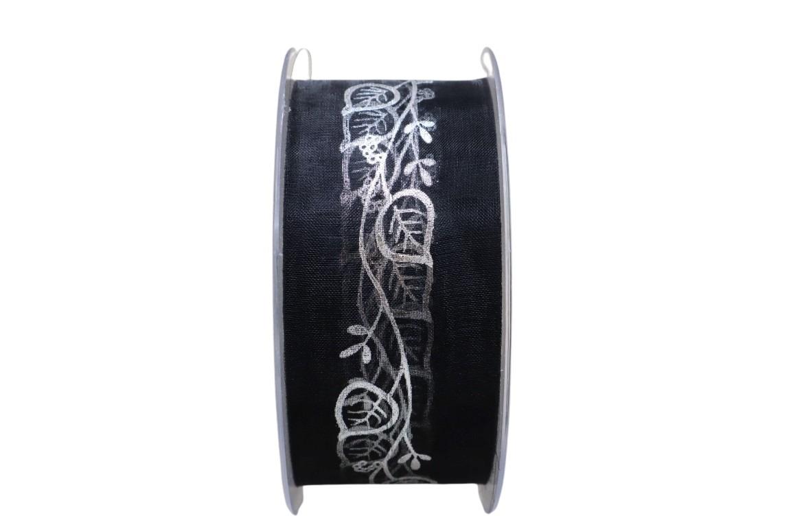 Florband Ginko silber 40 mm 575-40-312