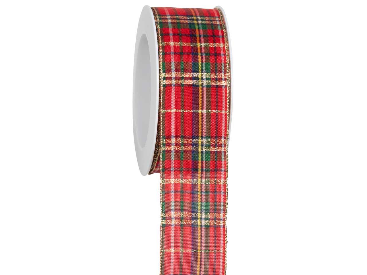 Schottenband 40 mm 25 Meter rot 20