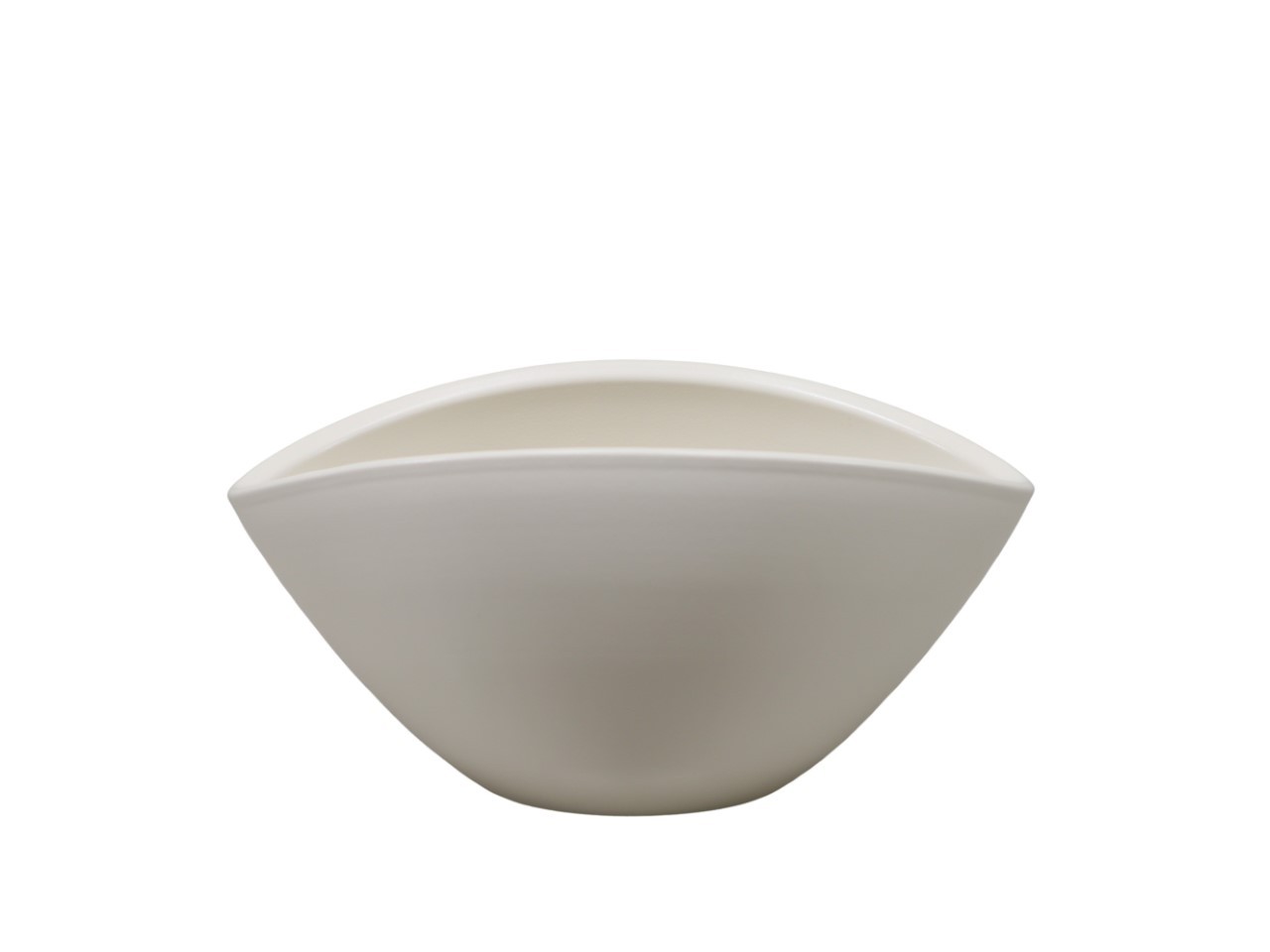 Keramiksteckschale oval creme matt L20cm