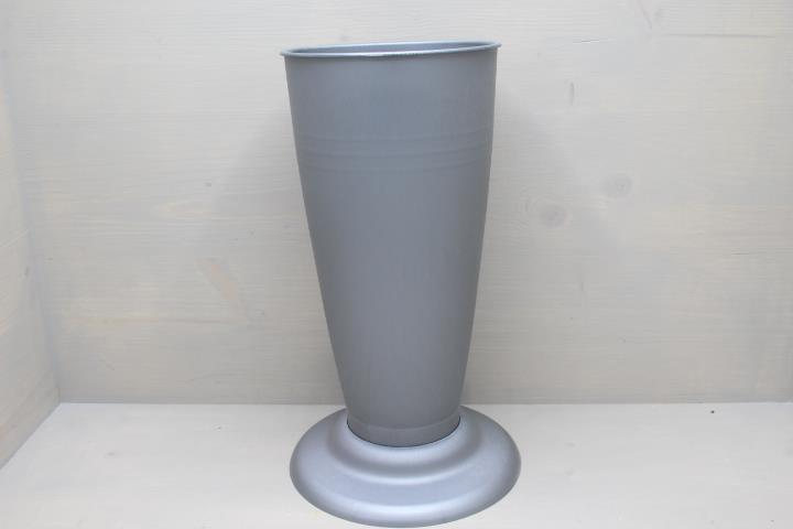 Floristvase V-Form Plastik zink H35xD17cm