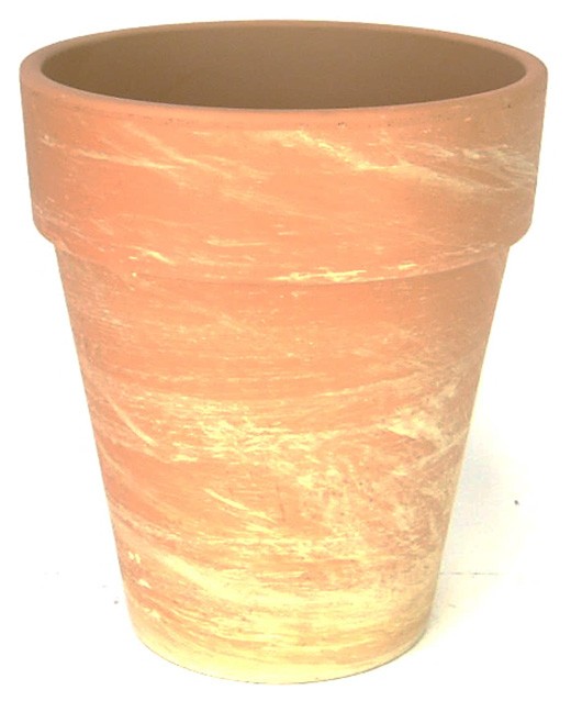 Blumentopf XL hell.marm. 14cm (D14,5xH17,5cm)
