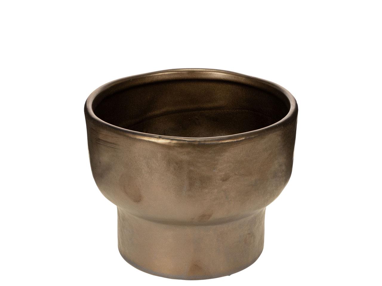 Übertopf Keramik bronze-gold D17cm