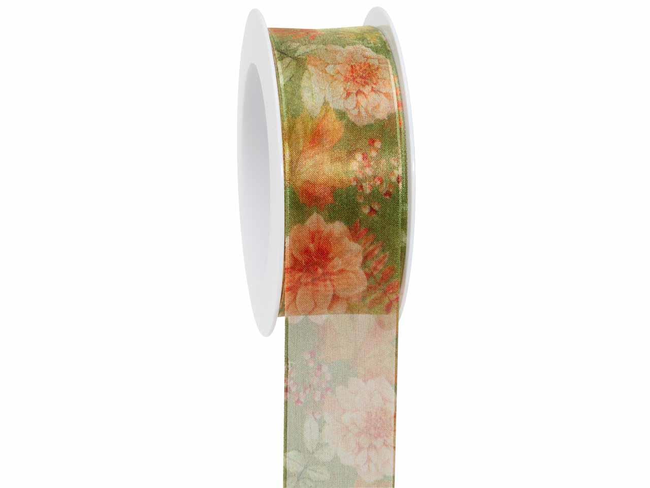 Band Autumn Flowers 40 mm 15 Meter schilf 542
