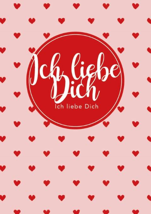 Minikarten Ich liebe Dich 7,5x5 cm