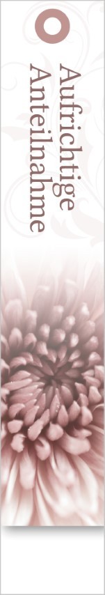 Geschenkkärtchen Aufrichtige Anteilnahme 3x15 cm