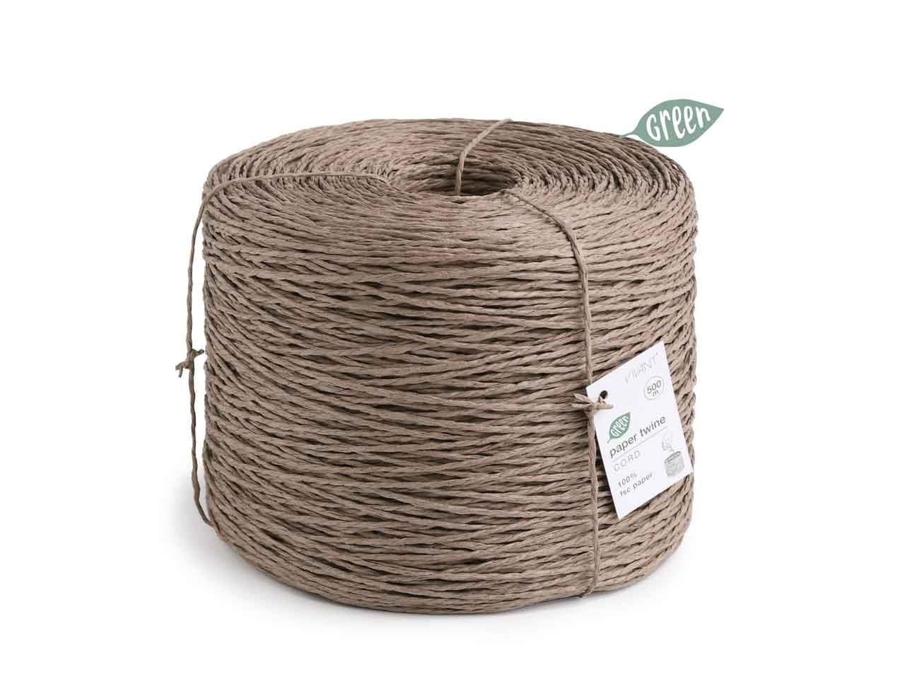 Schnur Paper Twine 1,5 mm 500 Meter taupe 07