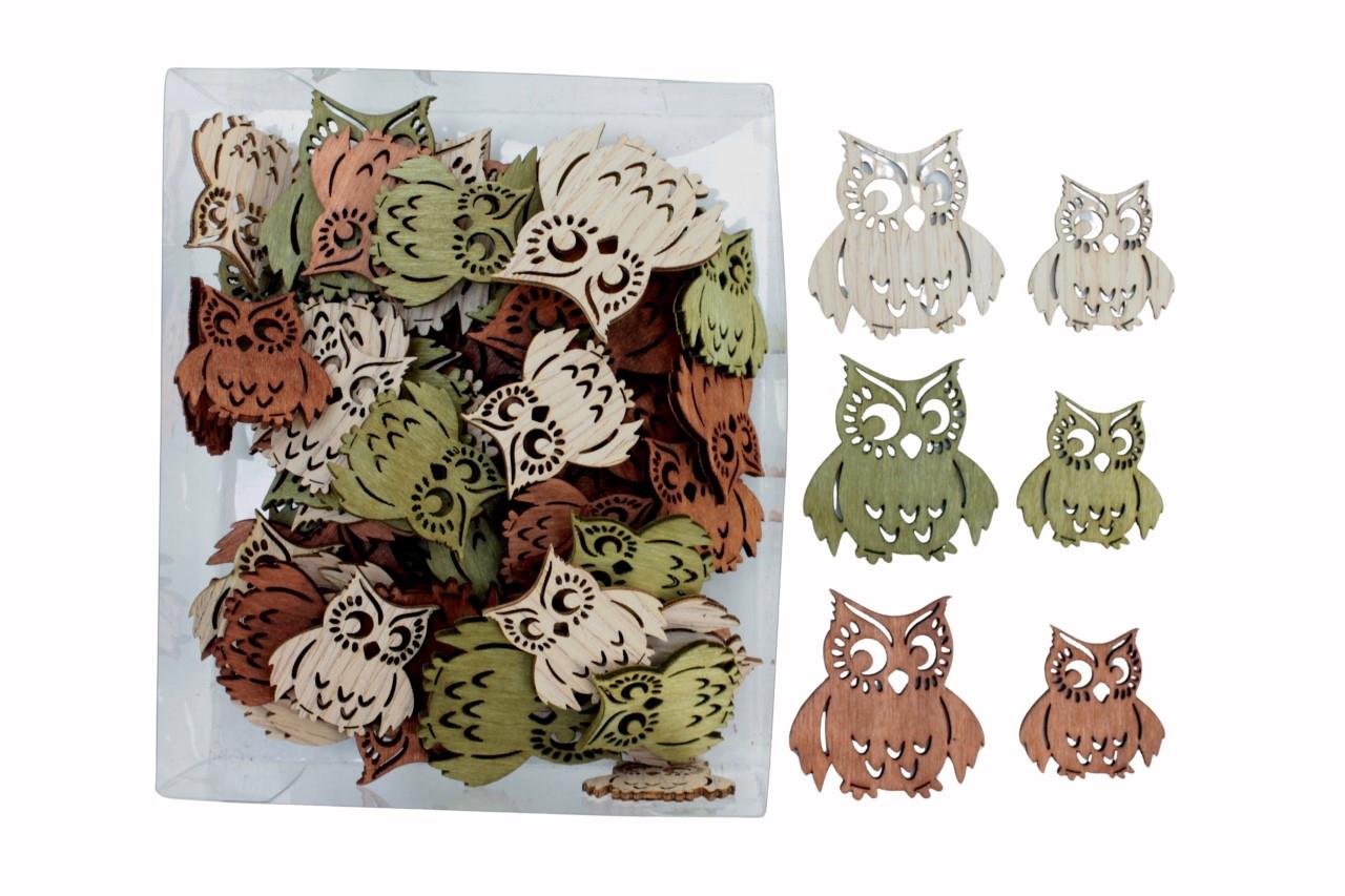Streuer Eule Vitara sort. braun-creme-grün D4+3cm
