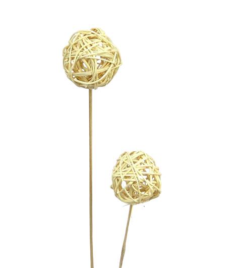 Brunch Ball gestielt D6cmL55cm gebleicht