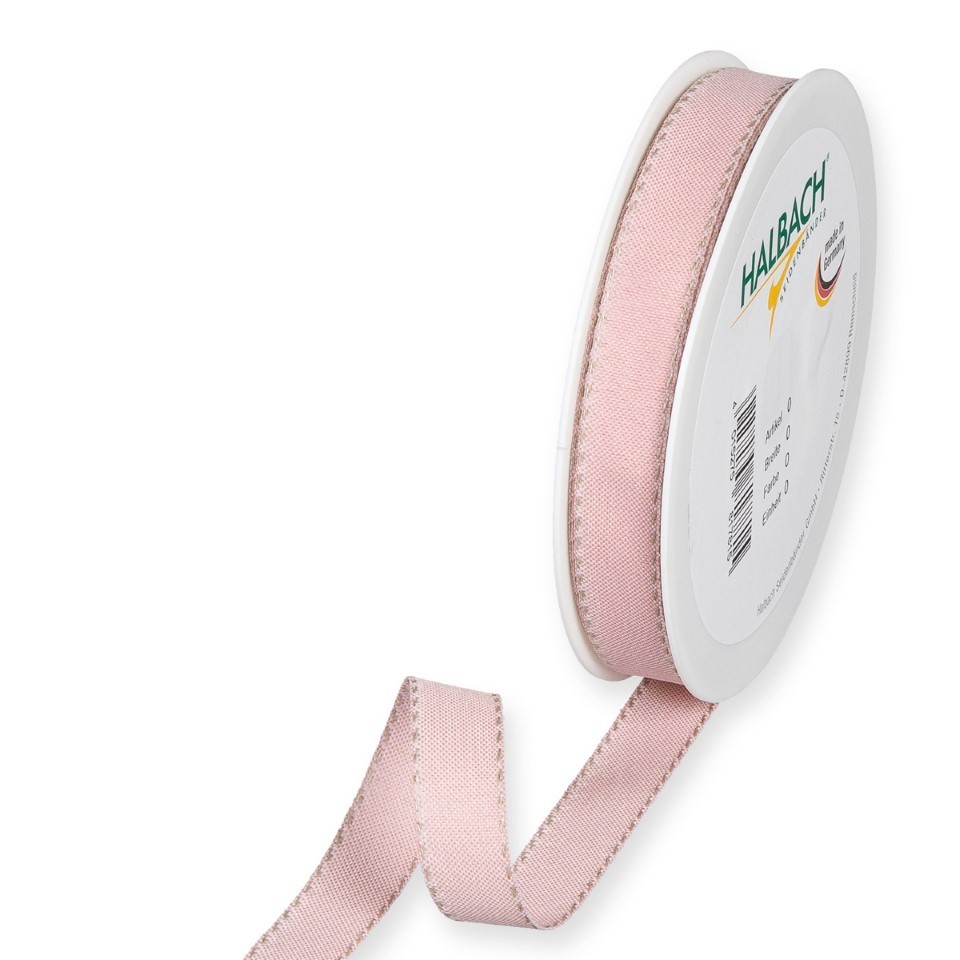 Dekorationsband 15 mm 20 Meter rose/linen 23