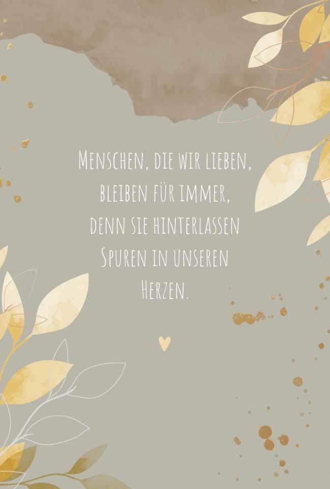 Trauerkarten Menschen, die wir lieben..... 11,5x17 cm