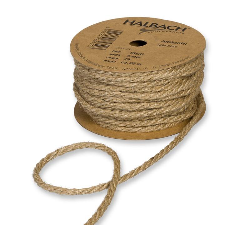 Jutekordel 5 mm 20 Meter natural 79