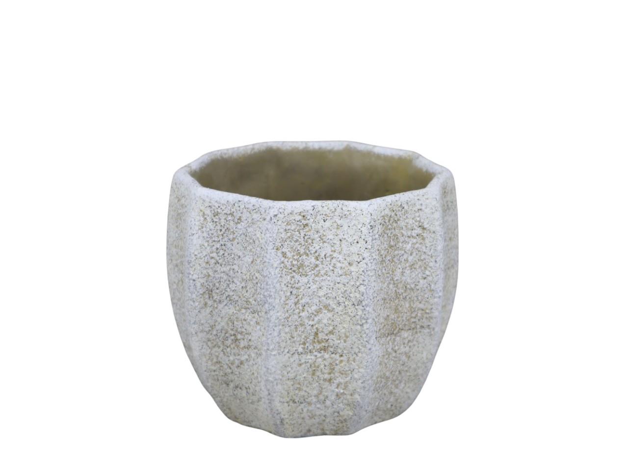 Pflanztopf Zement Cracle D13cm creme