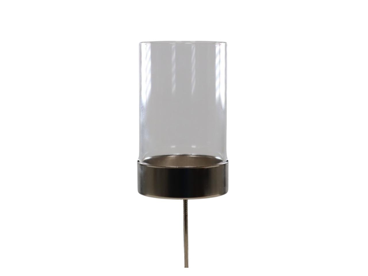 Metall/Glas-Teelichthalter auf Pin 5cm D5,2cm