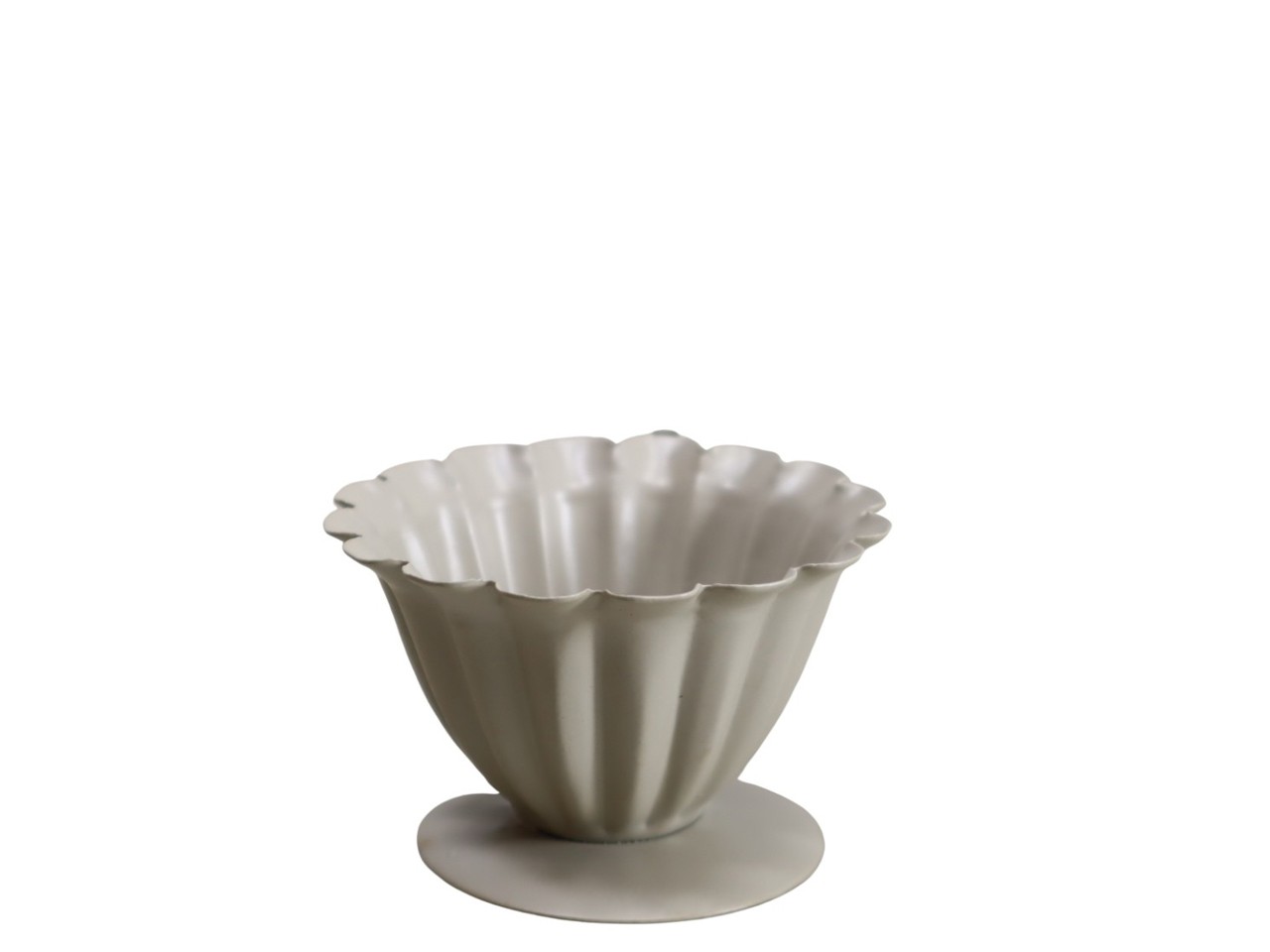 Pokal Metall taupe-matt D9xH6cm