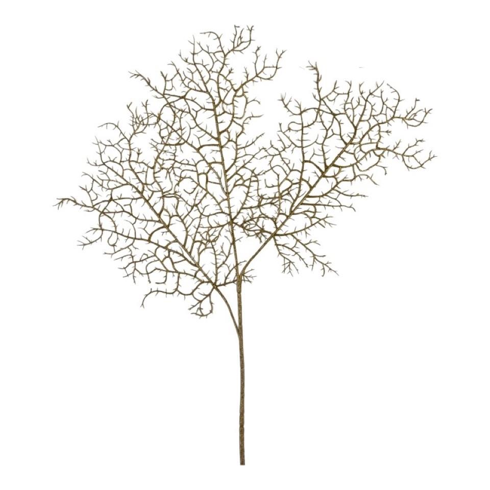 Farnzweig 3fach verzweigt gold L70cm