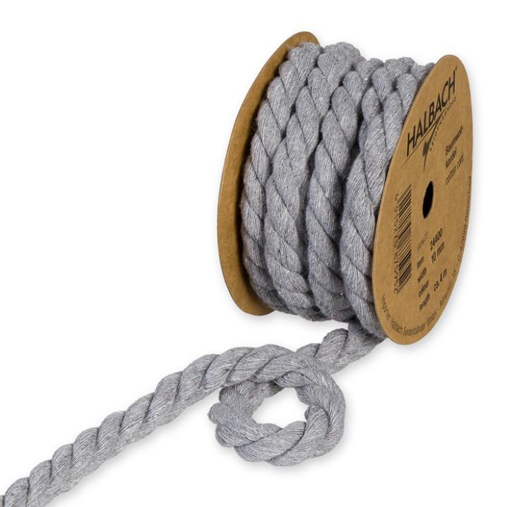 Baumwollkordel 10 mm 4 Meter grey22 NETTO