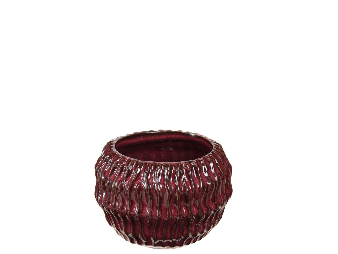 Übertopf Keramik bordeaux D10,5cm