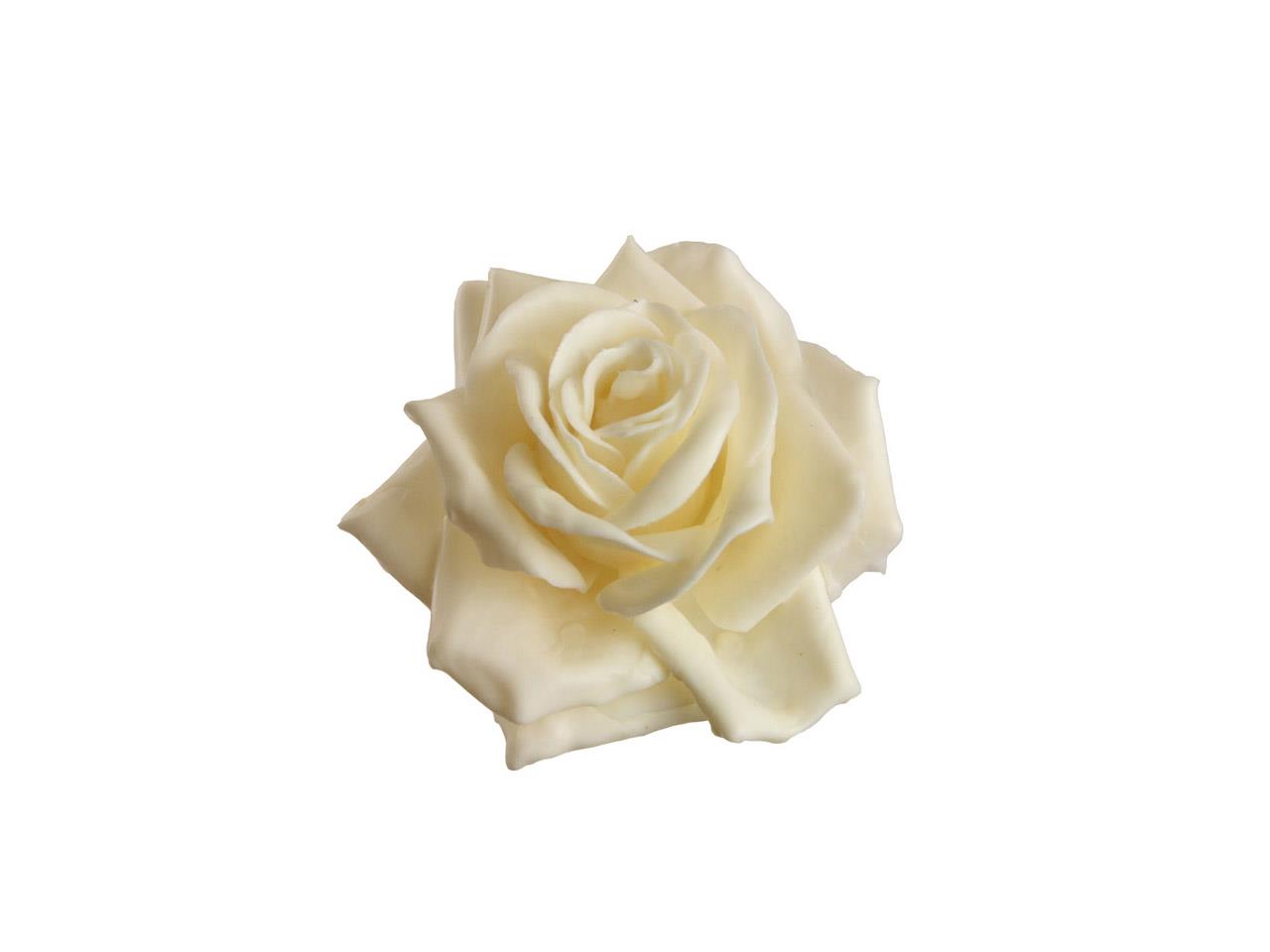 Rosenblüte Wachs 5cm creme in Holzbox