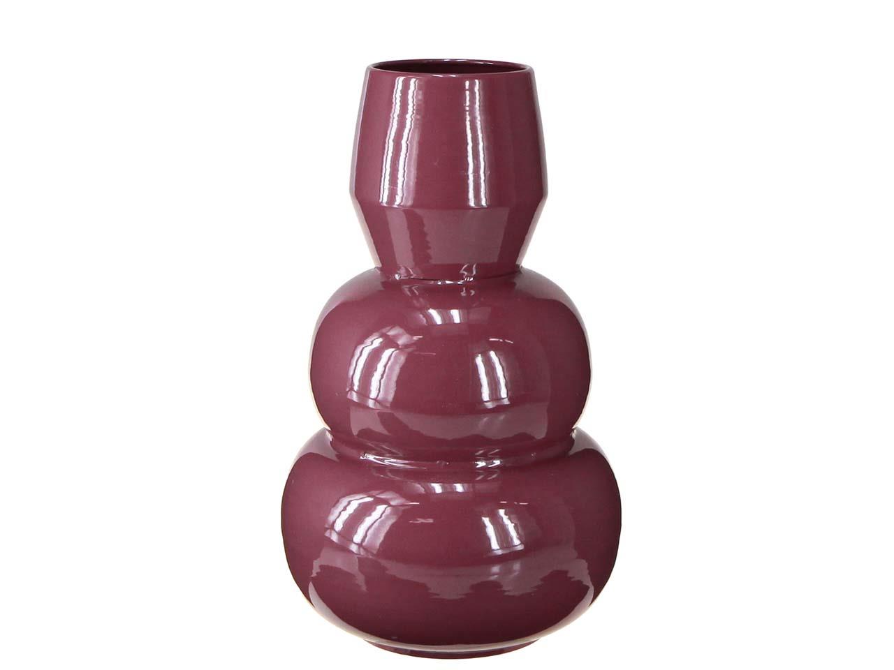 Blumenvase Metall bordeaux H28,5cm