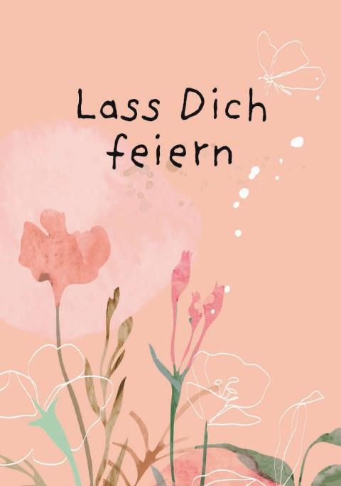 Minikarten Lass Dich feiern 7,5x5 cm