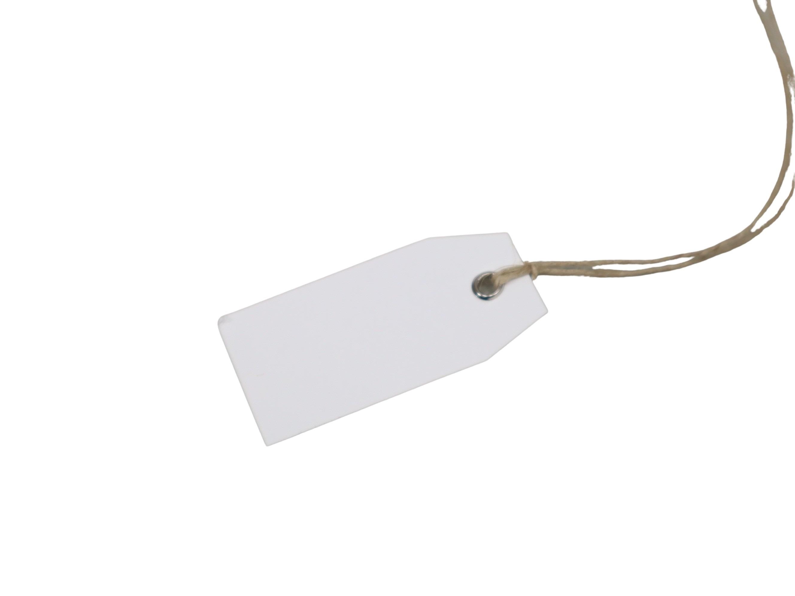 Hänge-Etikett KARTON weiss 30x60 mm 100 Stück NETTO