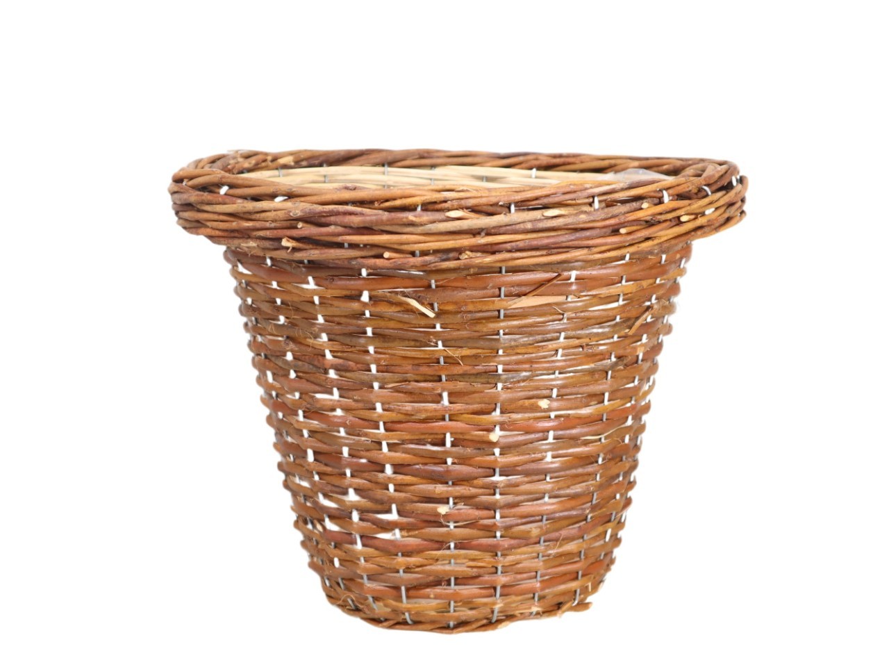 Korbübertopf Weide natur ungeschält D37xH30cm