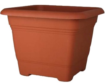 Topf Nora Quadrat 19 cm (für Unters.16 Lara) terra